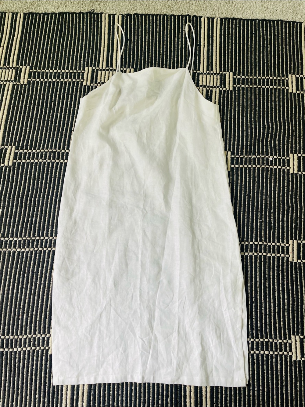 Classic White Spaghetti-Strap Camisole Dress